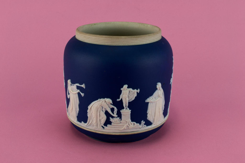 Jasperware Ice Bucket by Adams, English Circa 1900