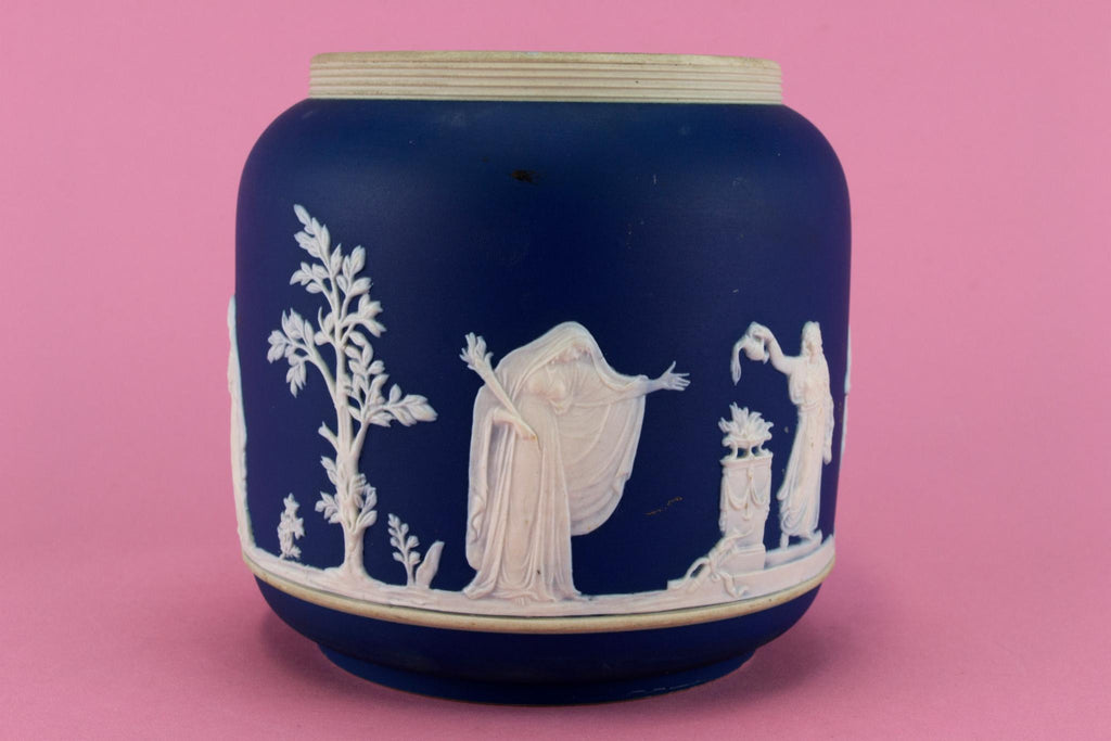 Jasperware Ice Bucket by Adams, English Circa 1900