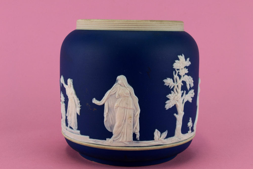 Jasperware Ice Bucket by Adams, English Circa 1900
