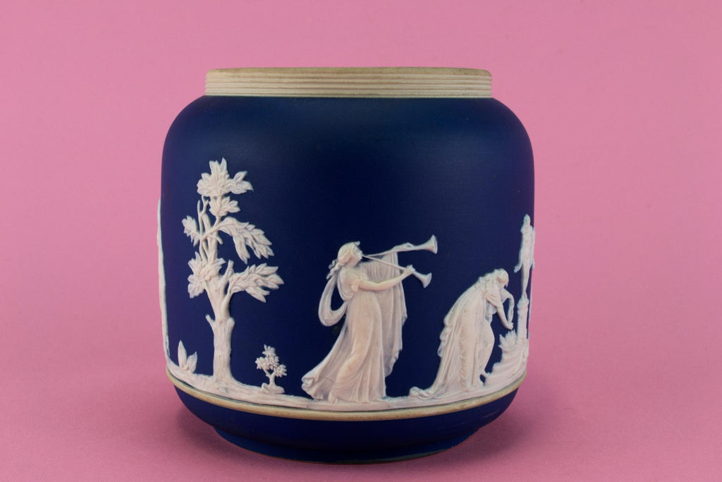 Jasperware Ice Bucket by Adams, English Circa 1900
