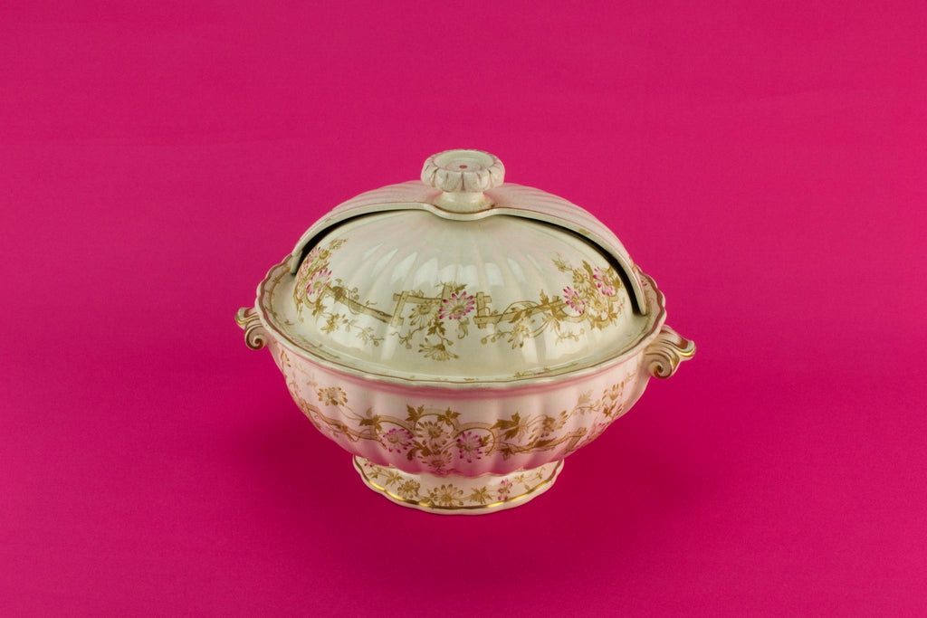 Large Rotating Lid Punch Bowl, English Circa 1880