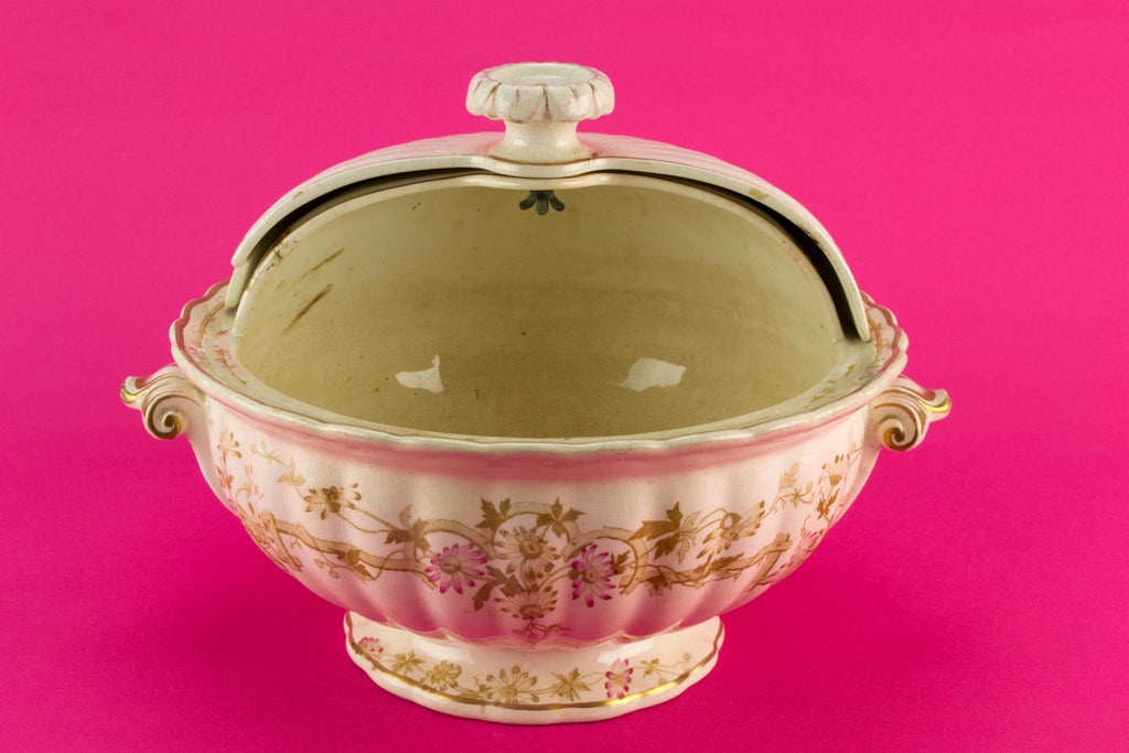 Large Rotating Lid Punch Bowl, English Circa 1880