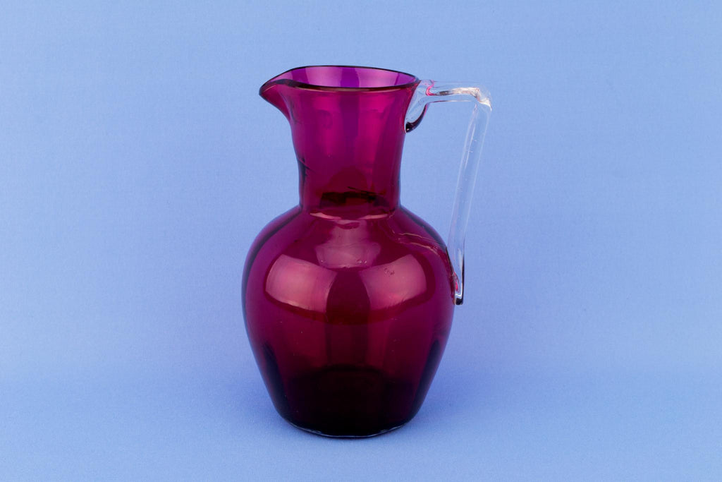 Cranberry Red Glass Jug, English Circa 1900