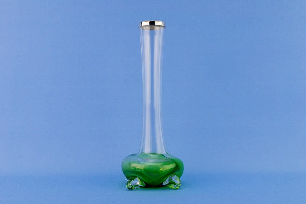 Glas & Silver Vase, English 1909