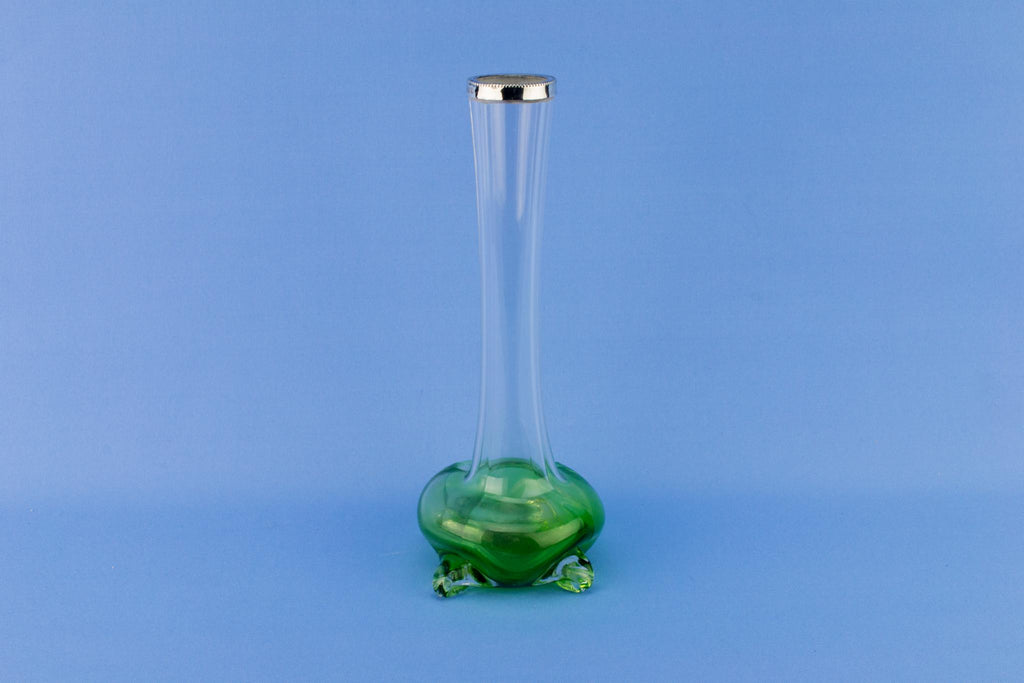 Glas & Silver Vase, English 1909