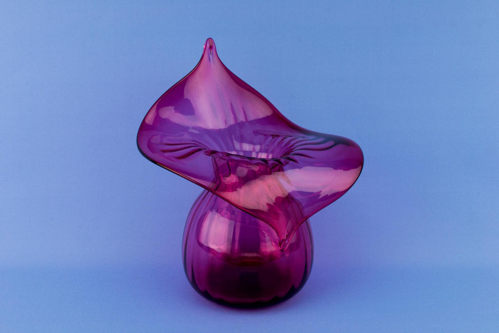Jack In The Pulpit Glass Vase, English 19th Century