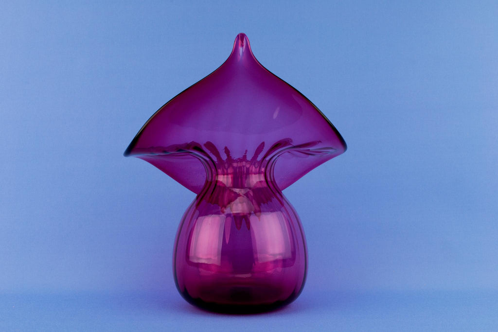 Jack In The Pulpit Glass Vase, English 19th Century