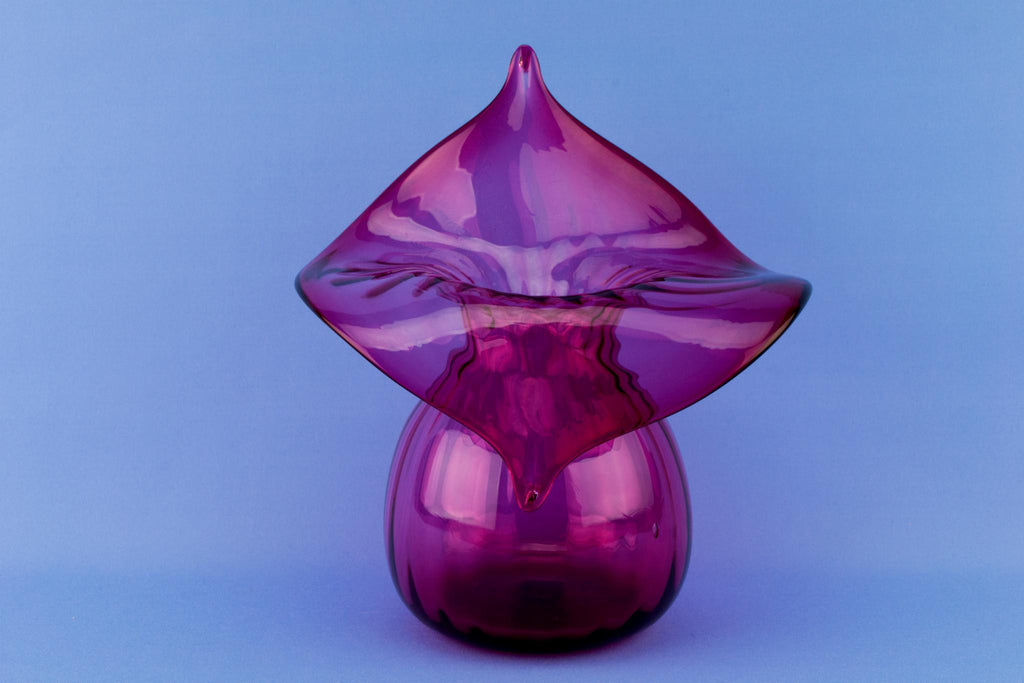 Jack In The Pulpit Glass Vase, English 19th Century
