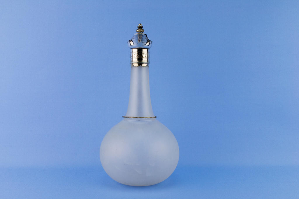 Frosted Glass Carafe, English 19th Century