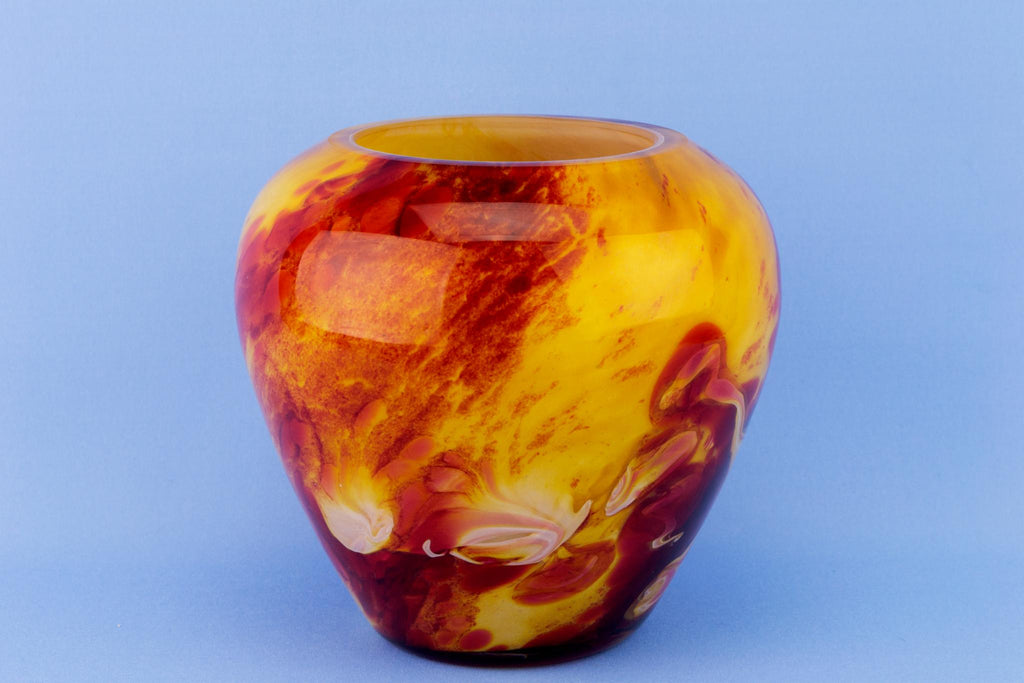 La Rochere Yellow & Red Glass Vase