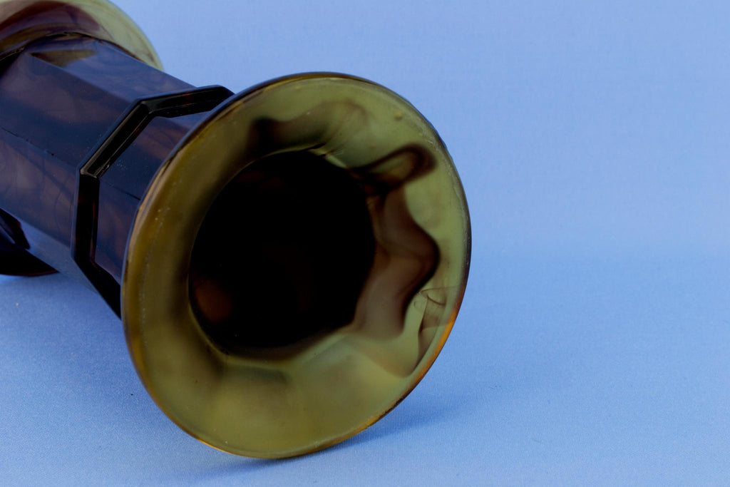 Art Deco Tortoiseshell Glass Vase, English Circa 1930