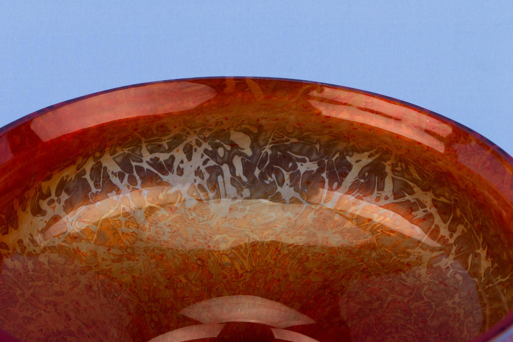 Royal Brierley Orange Glass Bowl