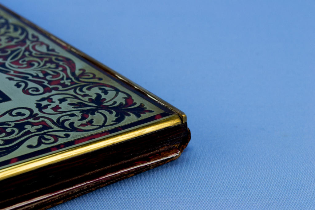 Tortoiseshell & Brass Boulle Work Writing Pad, English Circa 1830