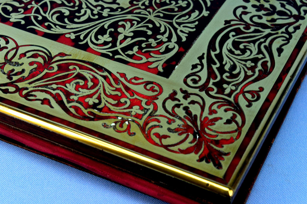 Tortoiseshell & Brass Boulle Work Writing Pad, English Circa 1830
