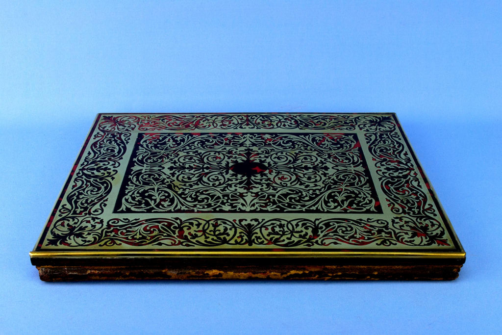 Tortoiseshell & Brass Boulle Work Writing Pad, English Circa 1830