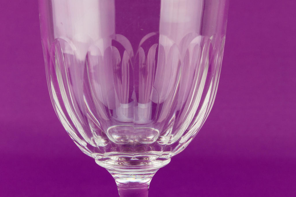 Glass Medium Victorian Wine Glass, English Late 19th Century