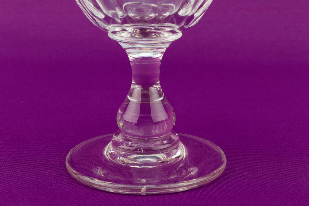 Glass Medium Victorian Wine Glass, English Late 19th Century