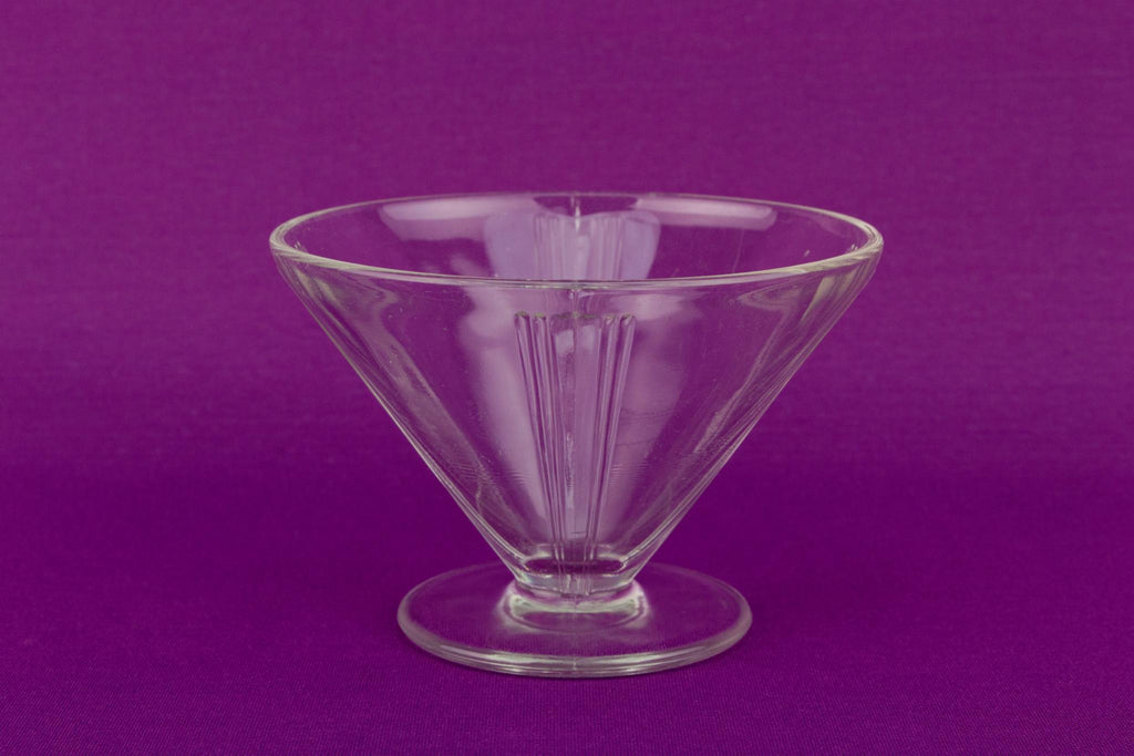 4 Art Deco Glass Bowls, English 1920s