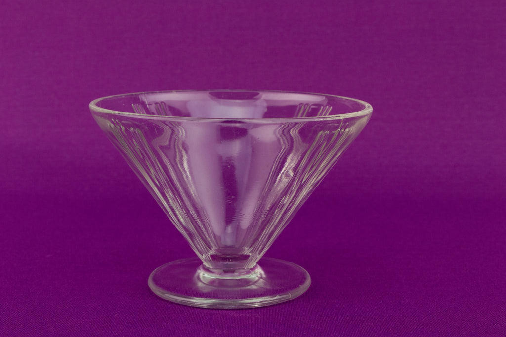 4 Art Deco Glass Bowls, English 1920s
