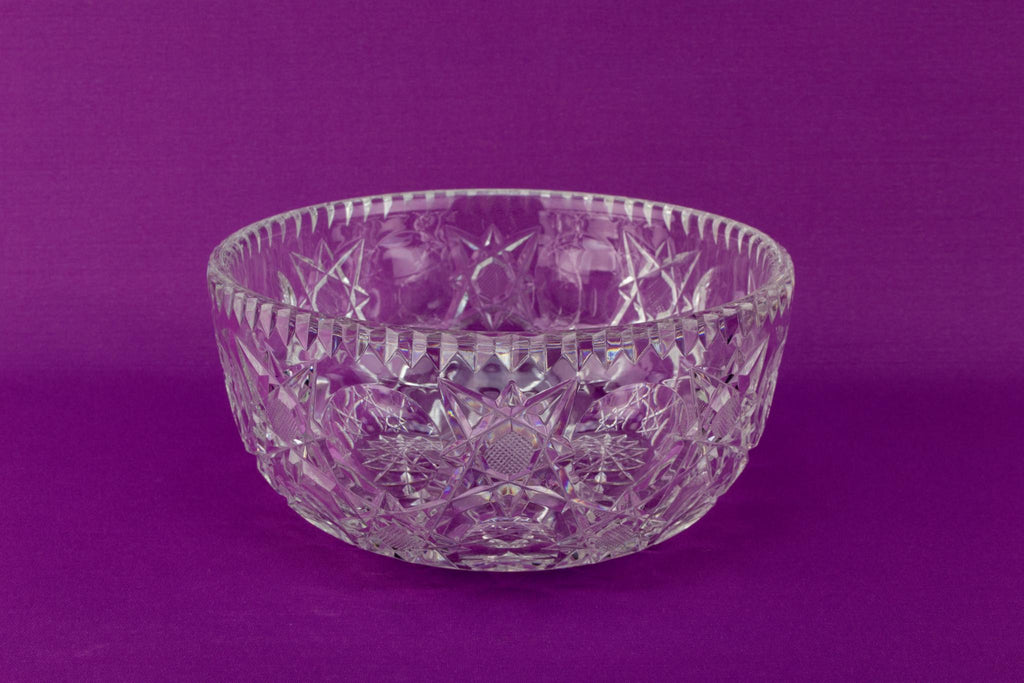 Cut Glass Serving Bowl by Royal Brierley