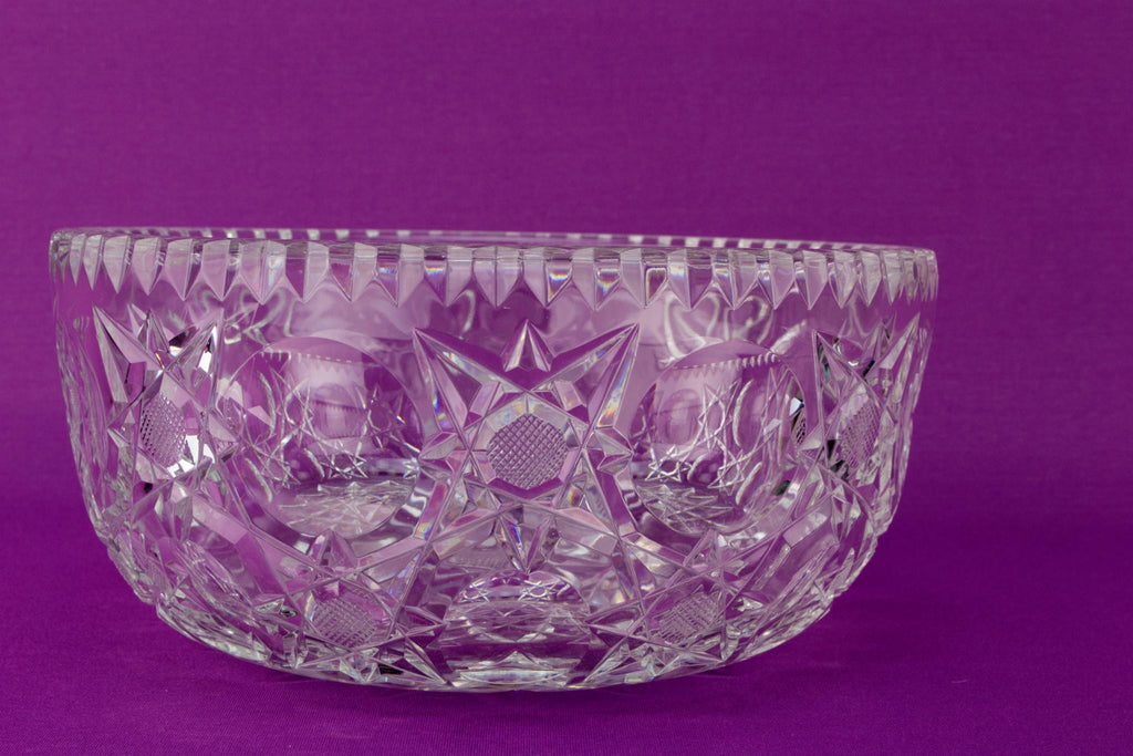 Cut Glass Serving Bowl by Royal Brierley