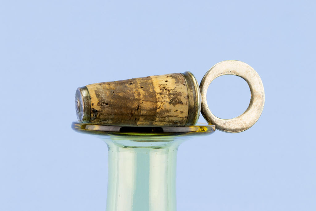 Blown Yellow Glass Gin Decanter, English Circa 1800