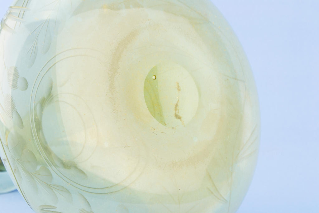 Blown Yellow Glass Gin Decanter, English Circa 1800
