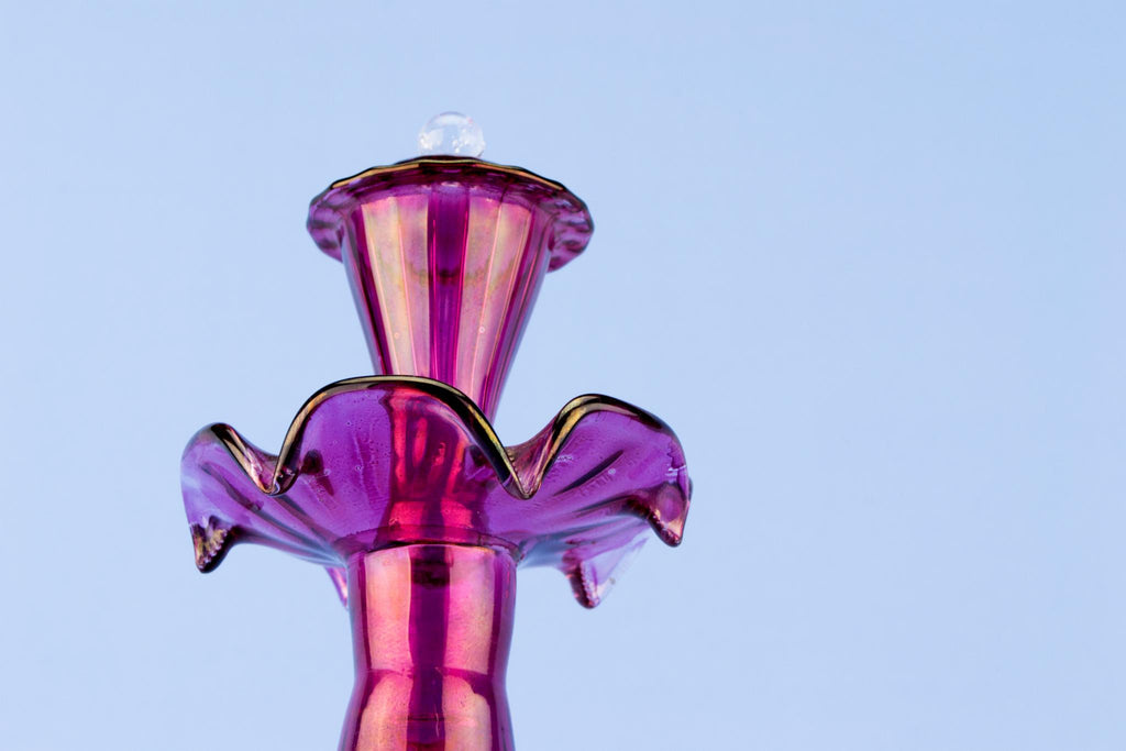 Thin Red Glass Decanter, English Circa 1900