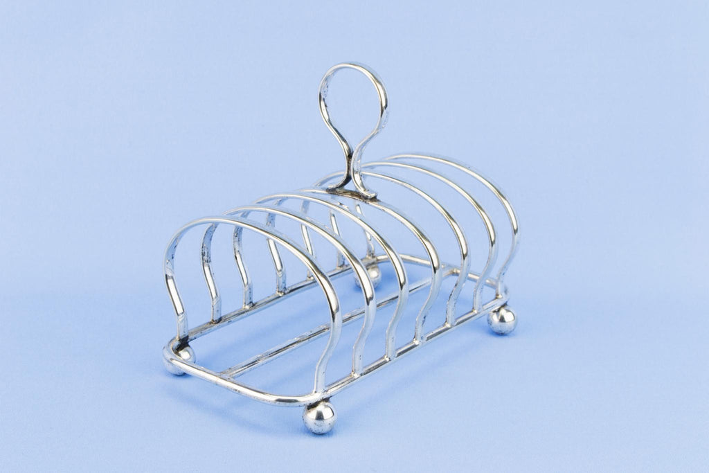 Silver Plated Edwardian Toast Rack, English Early 1900s