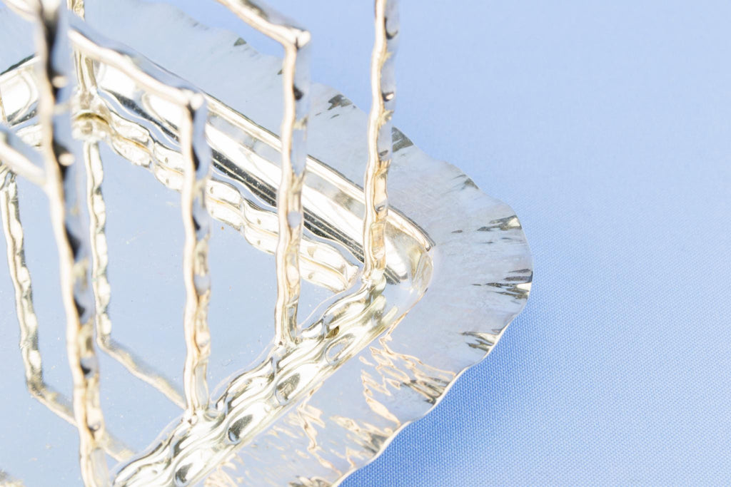 Silver Plated Arts & Crafts Toast Rack, English Circa 1900