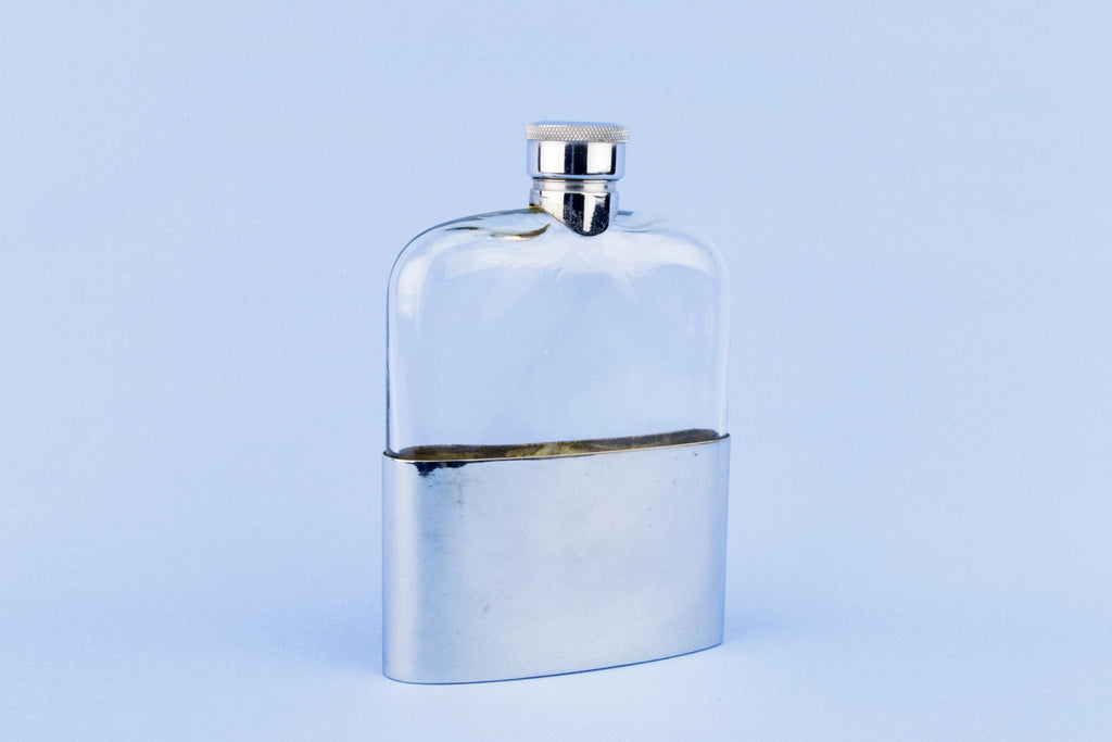 Glass & Metal Hip Flask