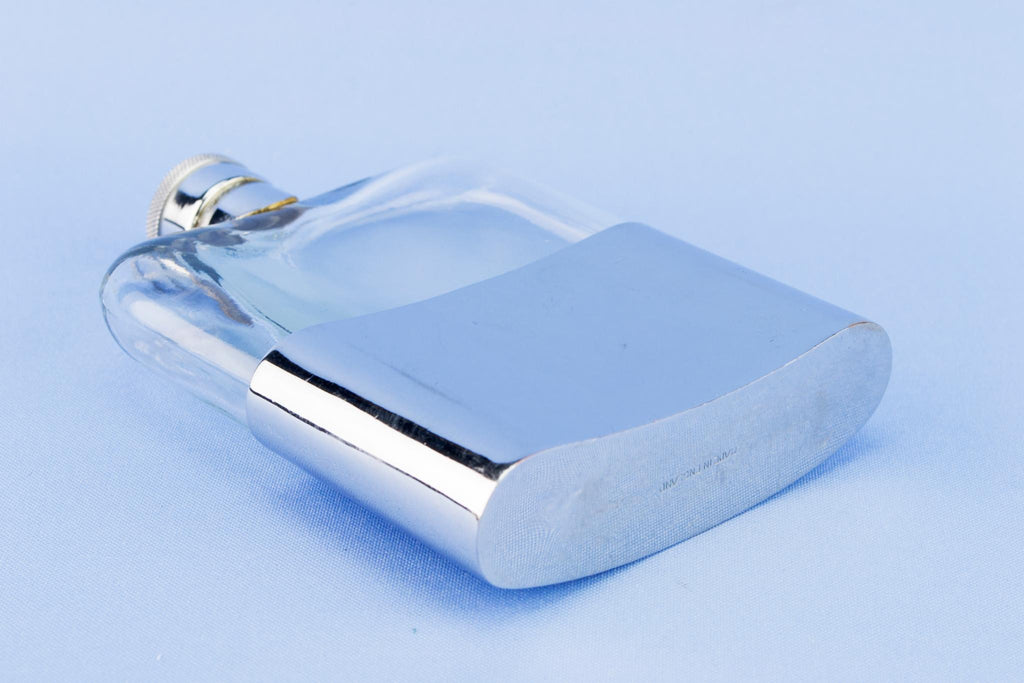Glass & Metal Hip Flask