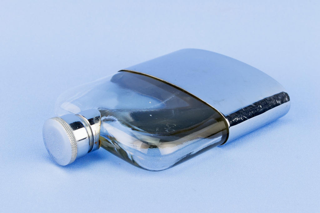 Glass & Metal Hip Flask