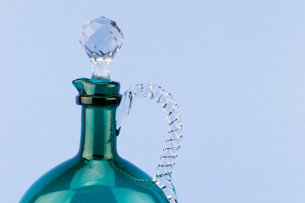 Green Glass Decanter, English Circa 1900