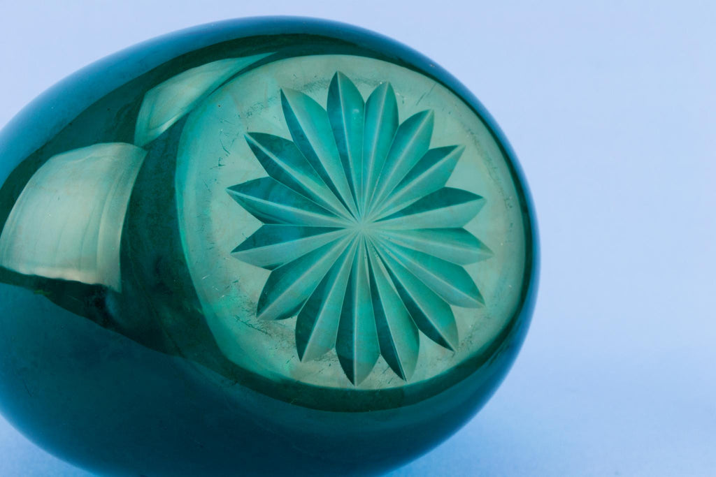 Green Glass Decanter, English Circa 1900