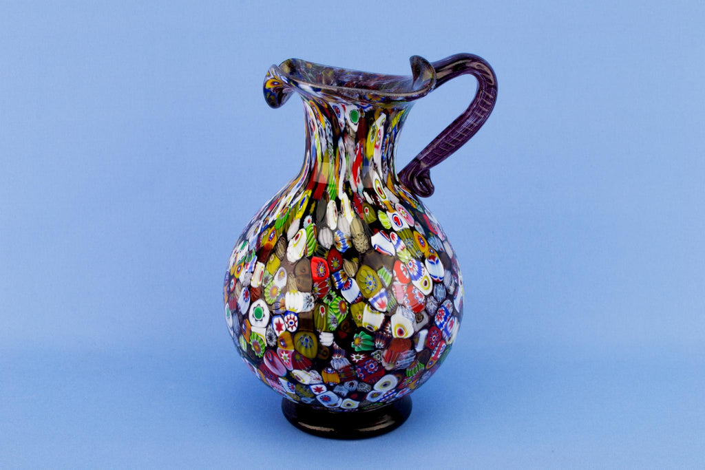 Millefiori Glass Jug, Italian Circa 1900