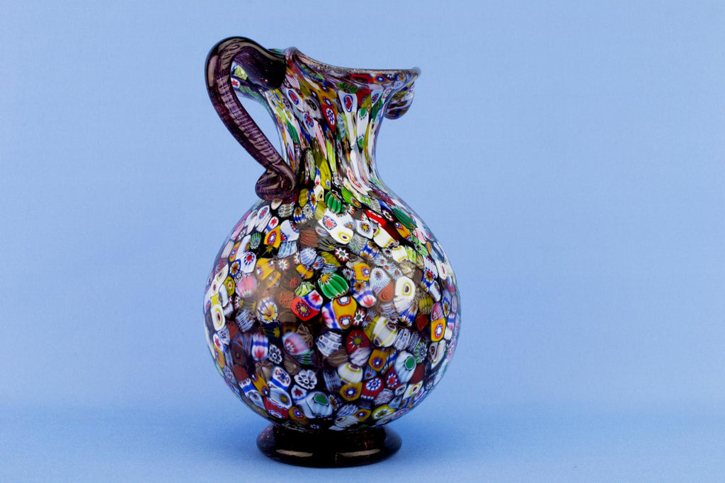 Millefiori Glass Jug, Italian Circa 1900