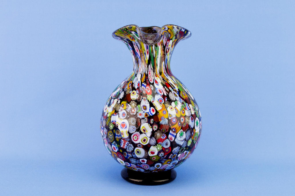 Millefiori Glass Jug, Italian Circa 1900