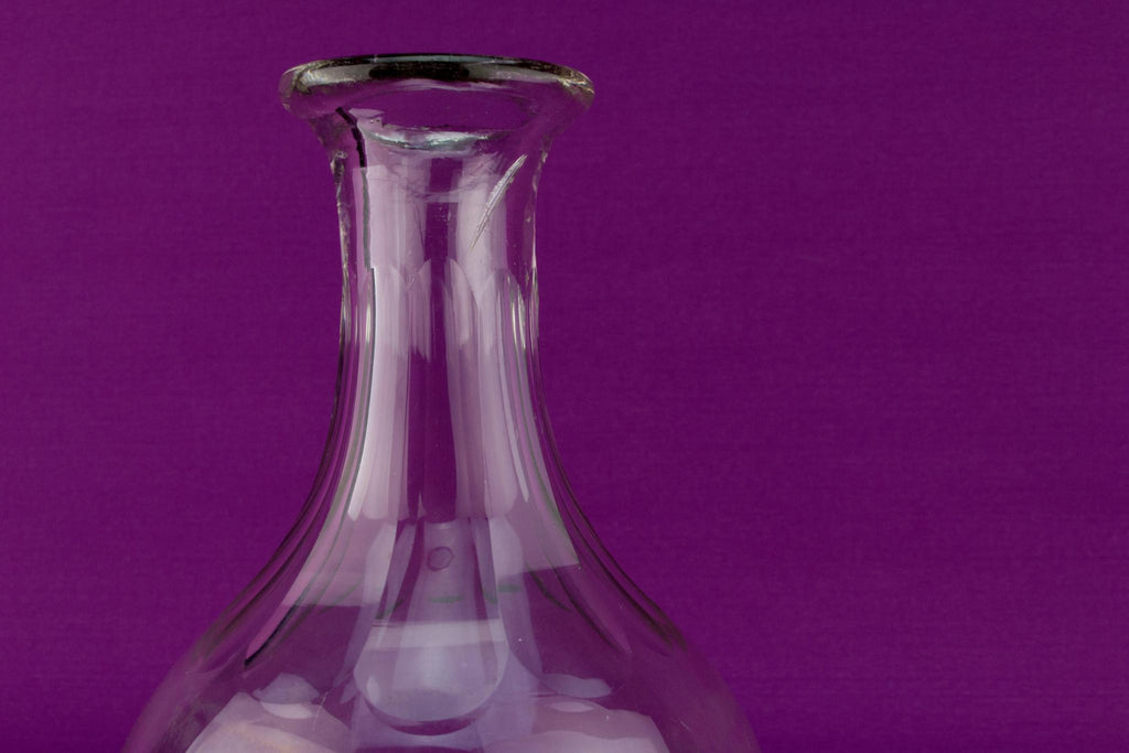 Georgian Glass Wine Carafe, English Early 1800s