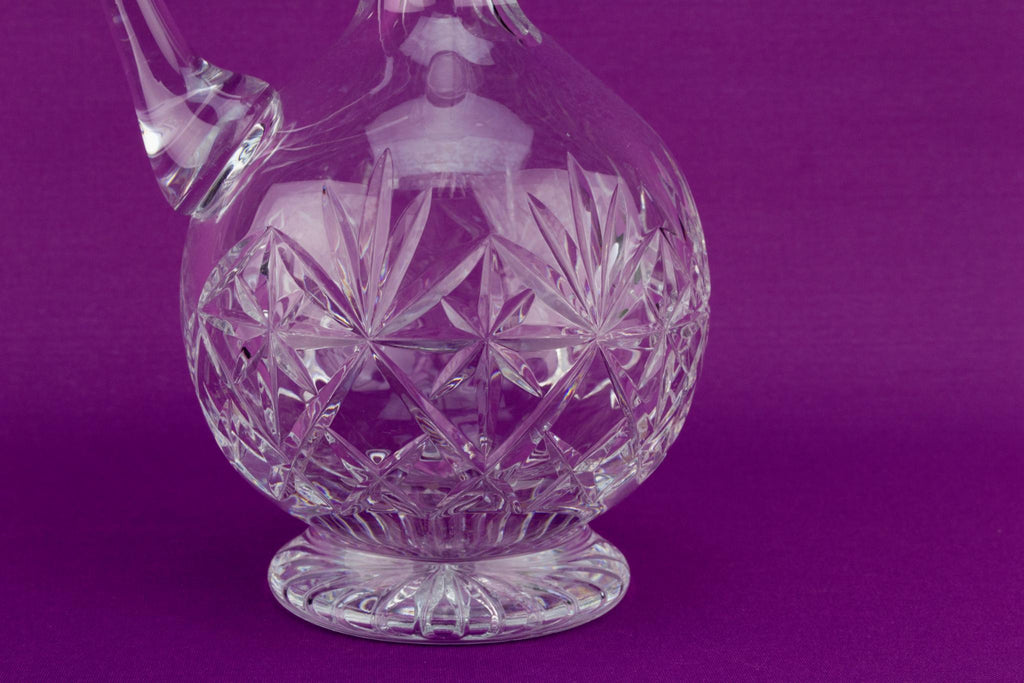 Tall Cut Glass Wine Decanter