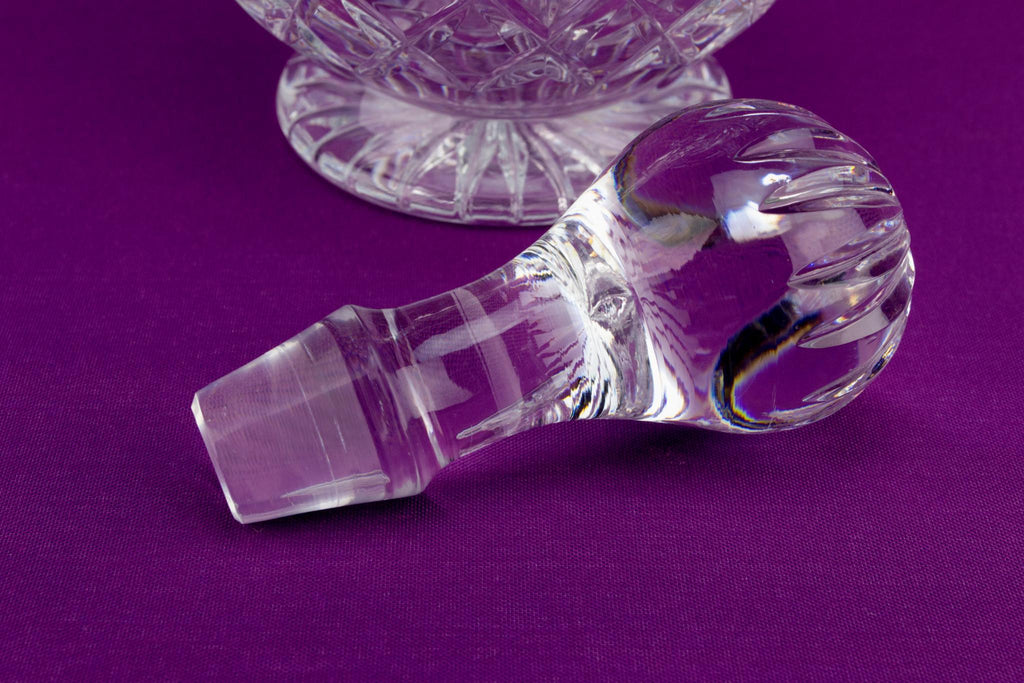 Tall Cut Glass Wine Decanter