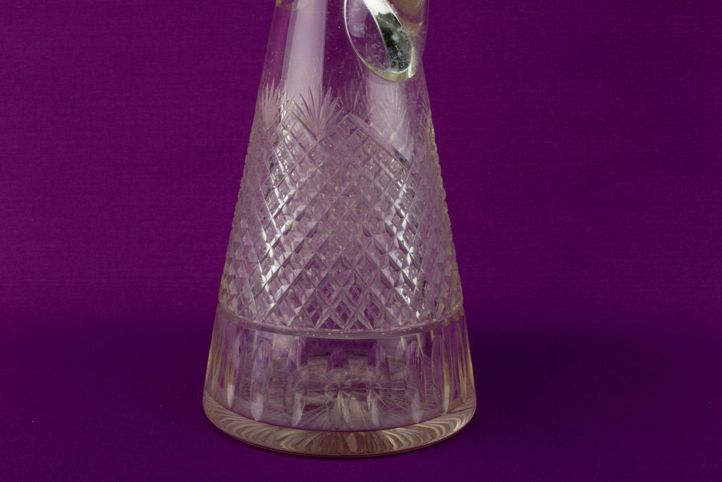 Two Cut Glass Wine Carafes, English Circa 1900