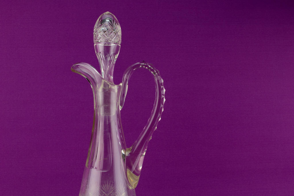 Two Cut Glass Wine Carafes, English Circa 1900