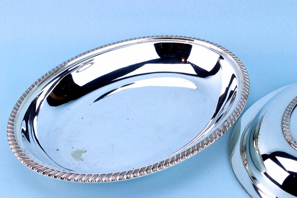 Silver Plated Serving Dish and Lid, English Early 1900s