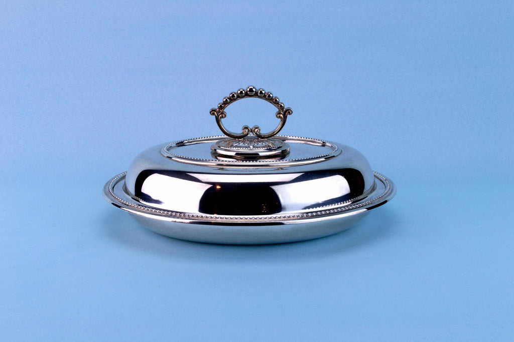 Silver Plated Serving Dish, English 1970s
