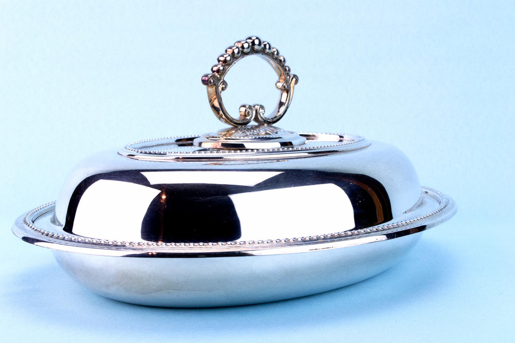 Silver Plated Serving Dish, English 1970s