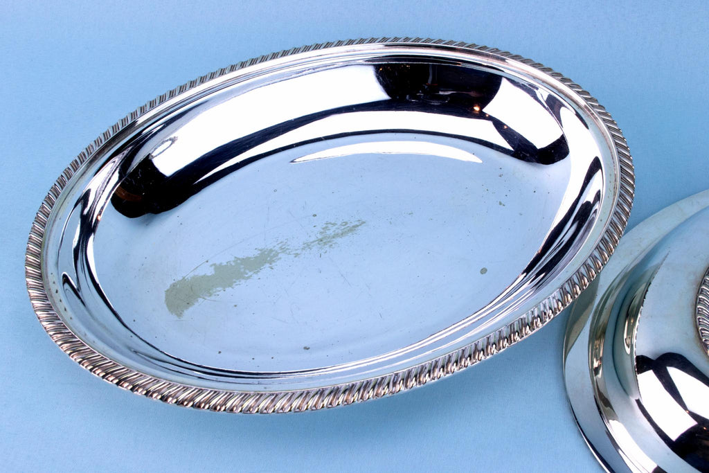 Silver Plated Edwardian Serving Dish, English Early 1900s