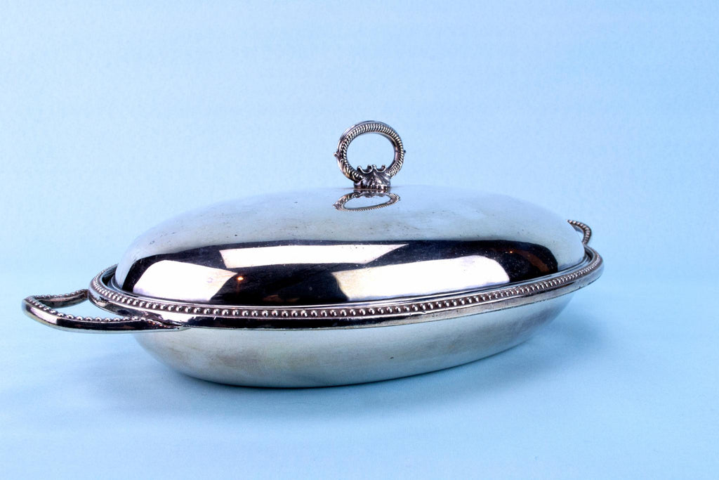 Silver Plated Hot Serving Dish, English Circa 1900