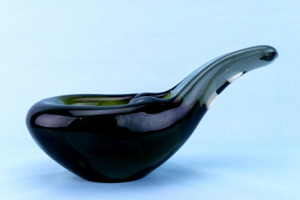 Murano Green & Grey Glass Bowl