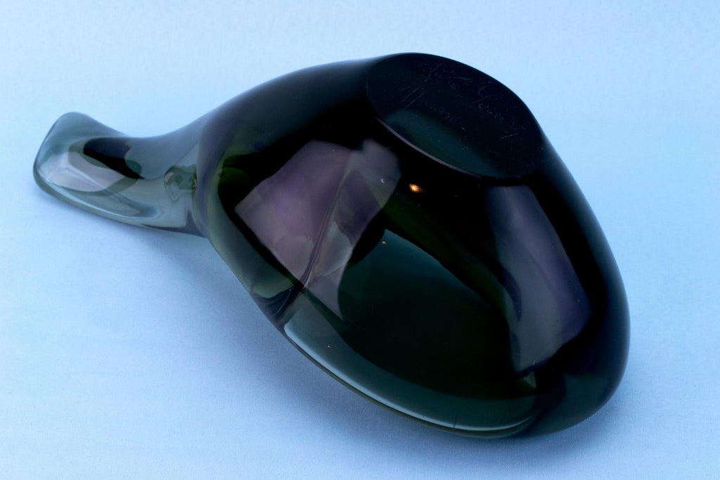 Murano Green & Grey Glass Bowl